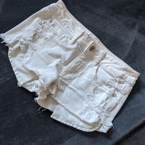 White Denim Shorts